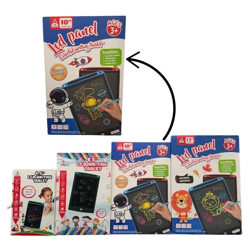 10-Inch Multi-Color LCD Writing Tablet | Premium Quality | Reusable Drawing & Note-Taking Tool for Kids | Random Colors - Image 2