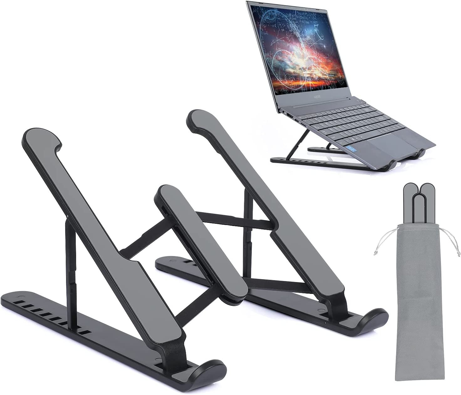 Plastic Foldable & Portable Laptop Stand | Lightweight Adjustable Laptop Holder | High-Quality ABS - Image 6