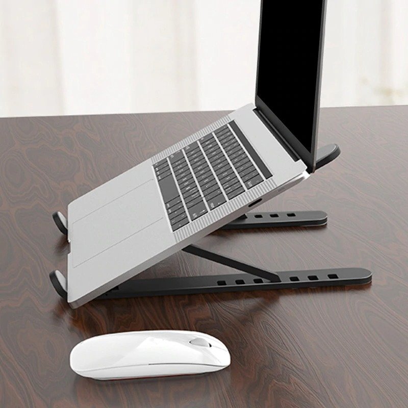 Plastic Foldable & Portable Laptop Stand | Lightweight Adjustable Laptop Holder | High-Quality ABS - Image 2