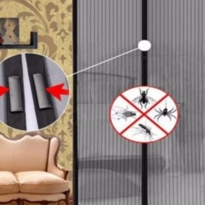 Hands-Free Retractable Magnetic Door Mesh | Magic Mesh Screen Door with Magnetic Closure - Image 5