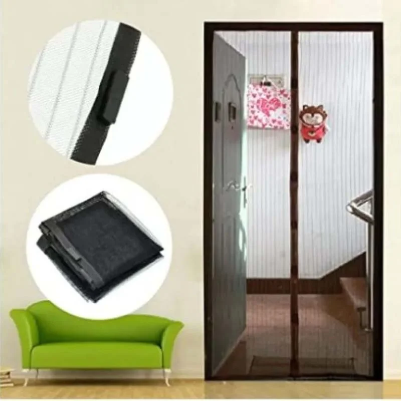 Hands-Free Retractable Magnetic Door Mesh | Magic Mesh Screen Door with Magnetic Closure - Image 2