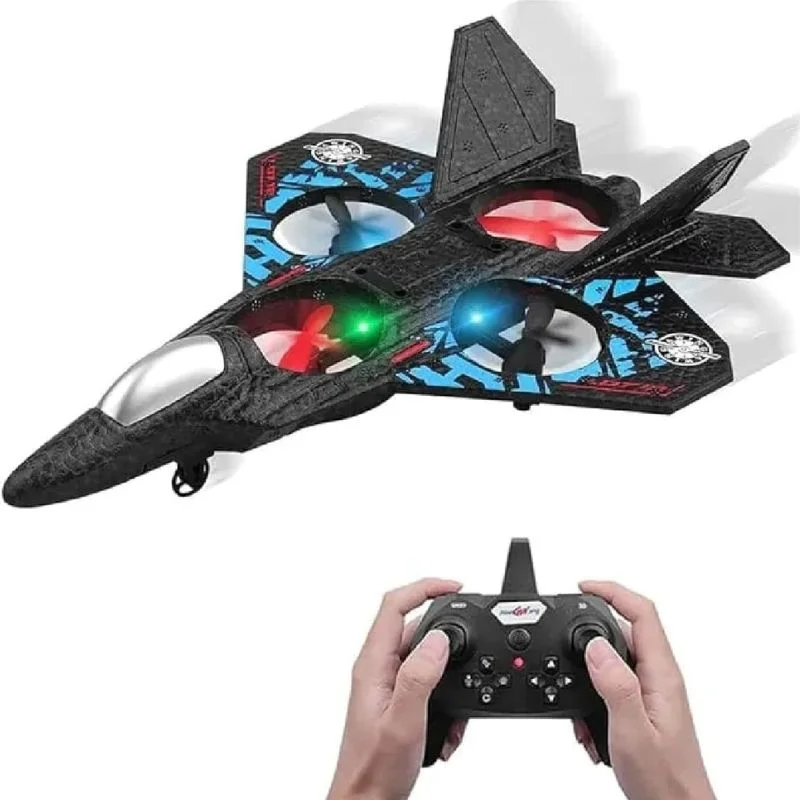 Premium RC Fighter Jet Plane 2.4 | Remote Control Foam Airplane Toy with Lights & 3D Stunt Glider - Image 2
