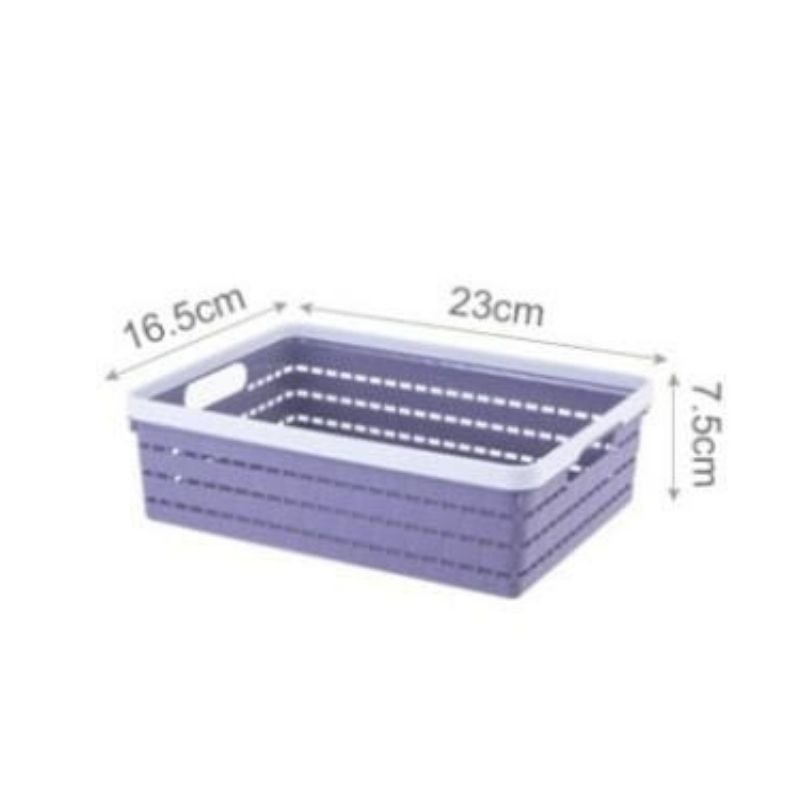 Multi-Purpose Woven Plastic Storage Basket with Handles Organizer Bin for Office, Pantry, and Home - Image 3