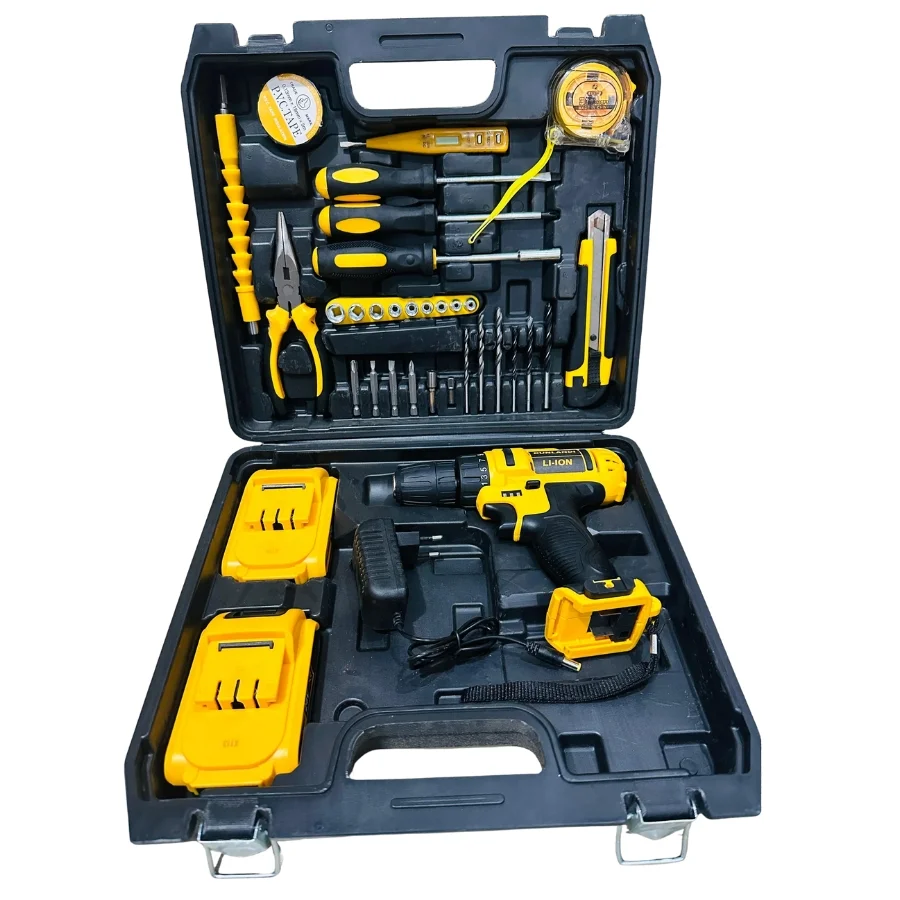 Dunlandi 24V Cordless Drill Machine Set | 2 Batteries & Complete DIY Tool Kit - Image 5