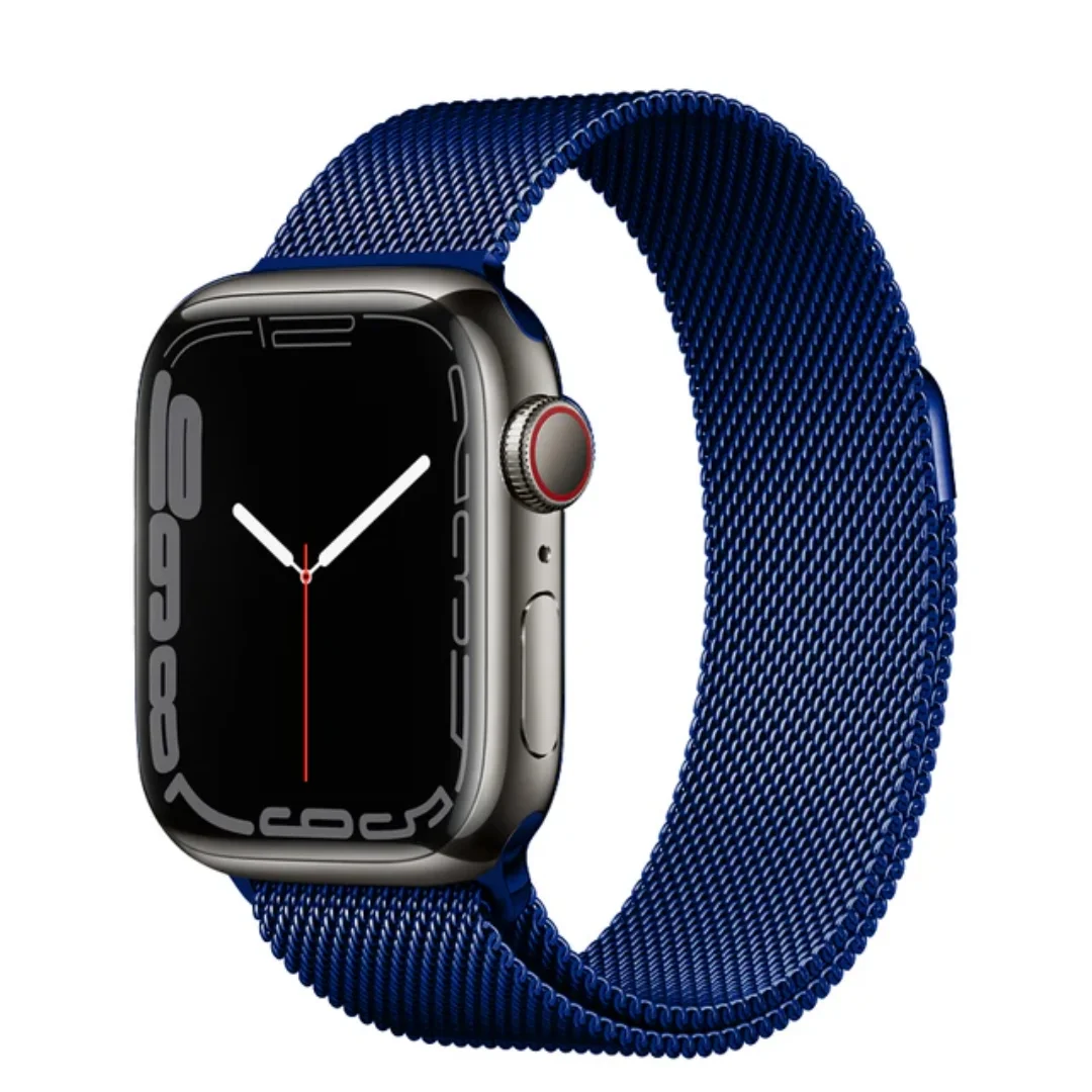 Blue | Apple Watch Milanese Magnetic Loop Strap | Stainless Steel Band | 42mm / 44mm / 45mm - Image 5