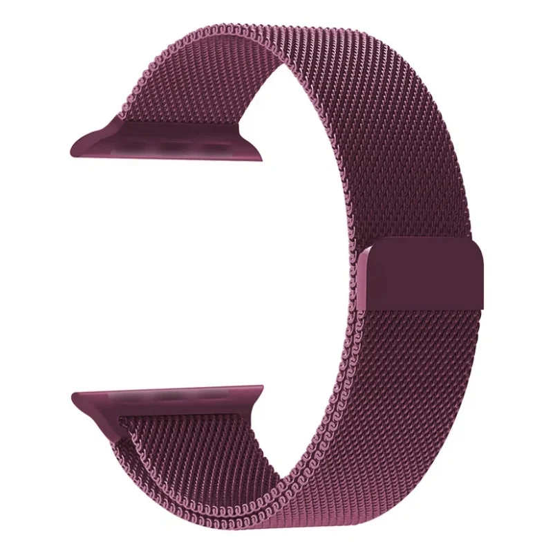 Plum | Apple Watch Milanese Magnetic Loop Strap | Stainless Steel Band | 42mm / 44mm / 45mm - Image 4