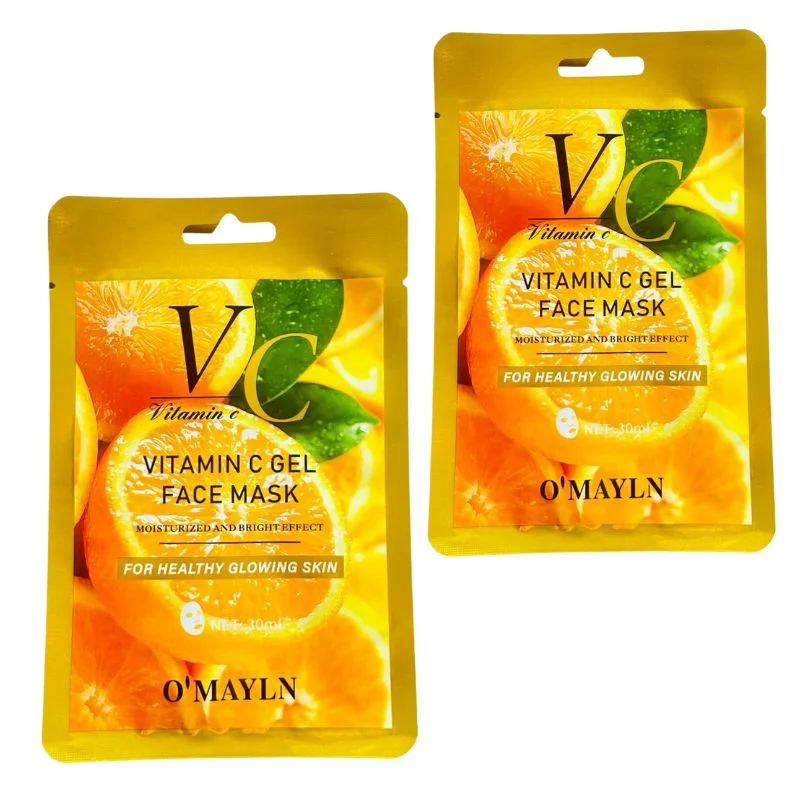 Pack of 2 | O’Mayln Vitamin C Gel Face Mask 30ml | Brightening & Hydrating Facial - Image 3