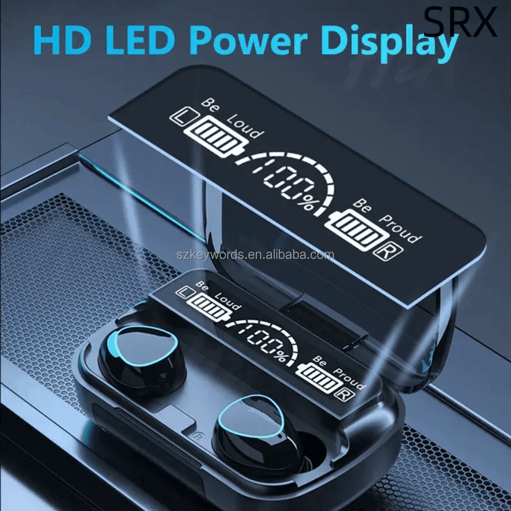 M10 Damix V 5.3 Bluetooth Wireless Earbuds with LED Display, Touch Control, and Long Battery Life - Image 3