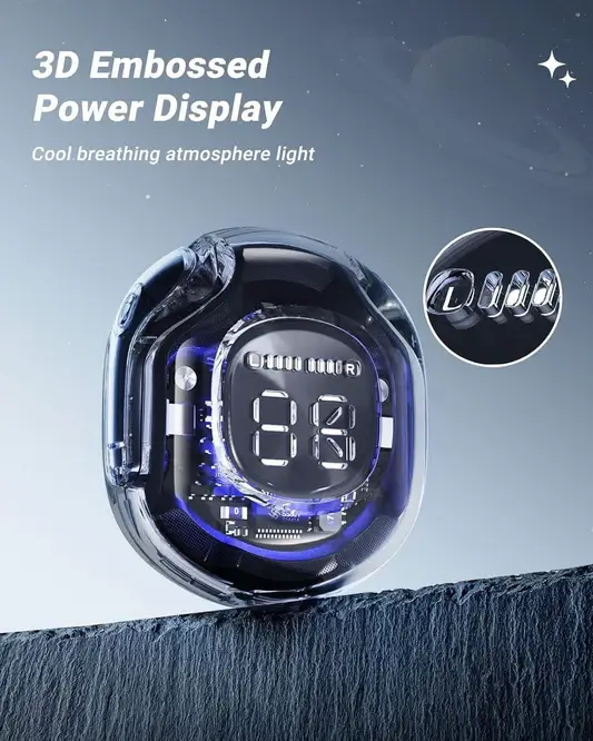 Air 39 Transparent Bluetooth Earbuds – Super Bass, ENC Noise Reduction & HD Calling | Bluetooth 5.3 - Image 7