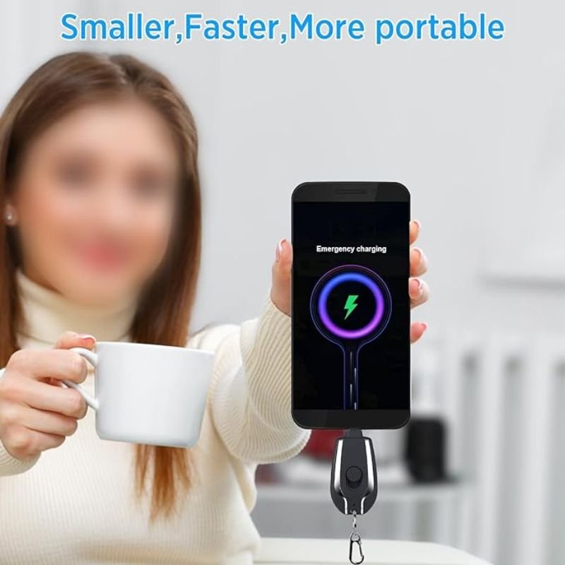 Mini Keychain Power Bank | Ultra-Compact 1500mAh | Emergency Charger for Phones & Gadgets - Image 6