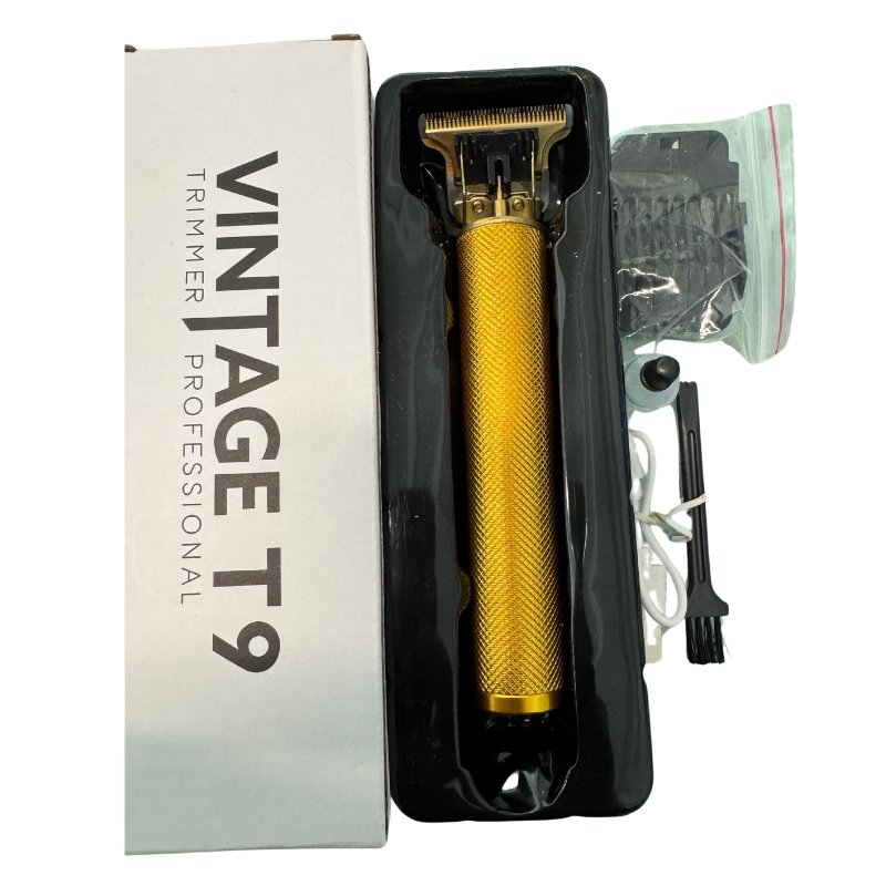 Professional T9 Hair & Beard Trimmer | Semi-Metal Body | Rechargeable Cordless Precision Clipper