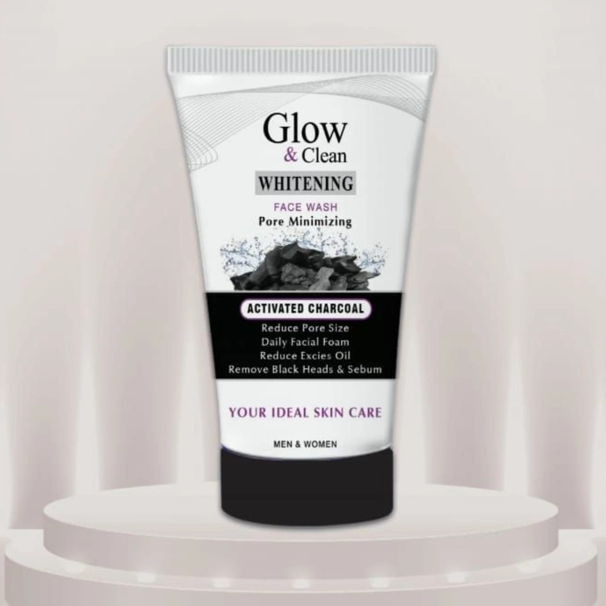 Glow & Clean Charcoal Face Wash | Deep Cleansing Oil Control & Pore Care - Image 4
