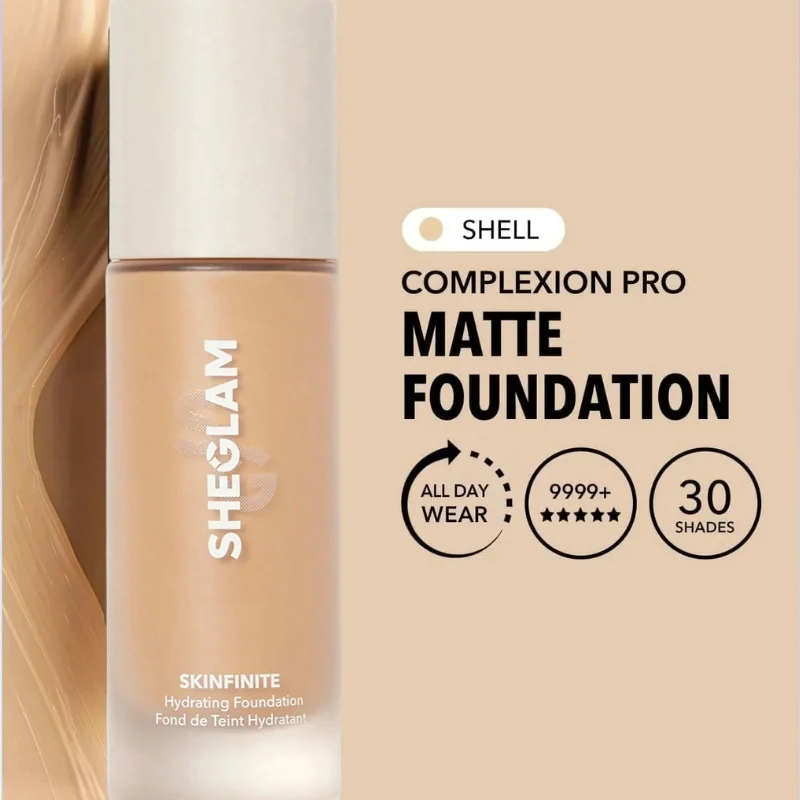 Sheglam Complexion Pro Matte Foundation | Shell | Long Lasting - Image 3