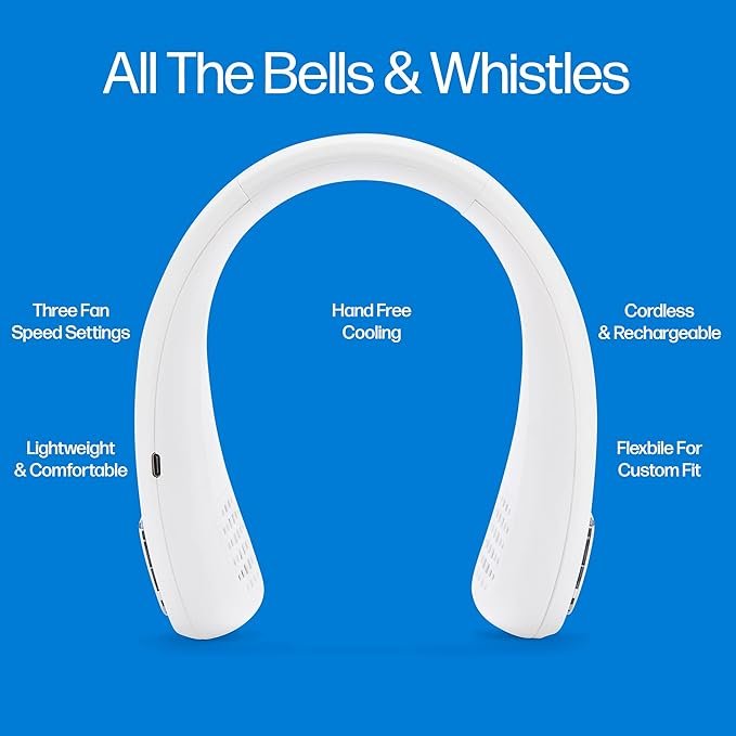 Arctic Air Freedom Wearable Neck Fan & Air Purifier | USB Rechargeable 3-Speed Personal Cooler for Indoor Outdoor Travel - Image 3