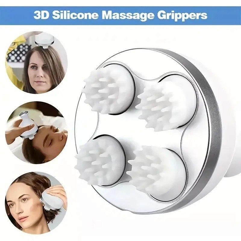 Electric Scalp Massager with 4 Clusters | Rechargeable & Full-Body Relaxation - Image 6