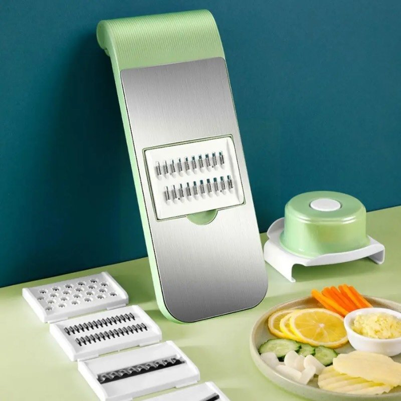 Multifunctional 5-Blade Vegetable Cutter & Grater | Stainless Steel Kitchen Tool - Image 4