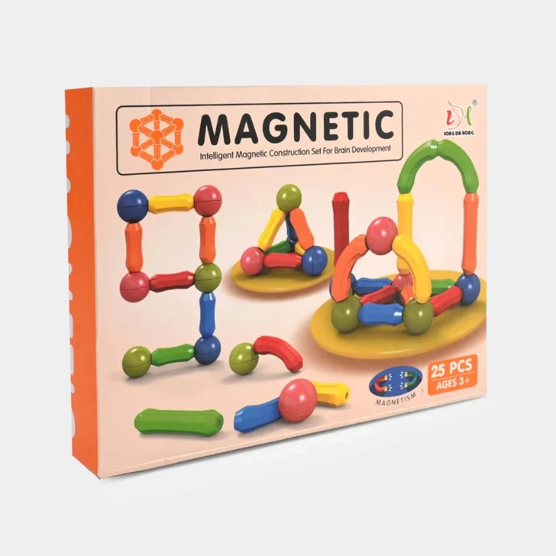 25 Pcs Magnetic Building Blocks Set | STEM Educational Rods & Balls Toy for Kids - Image 3