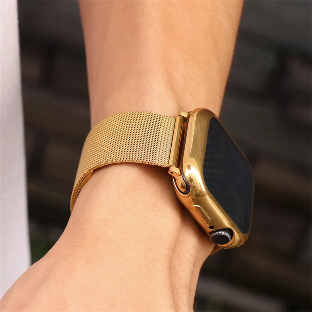 Gold | Apple Watch Milanese Magnetic Loop Strap | Stainless Steel Band | 42mm / 44mm / 45mm - Image 2