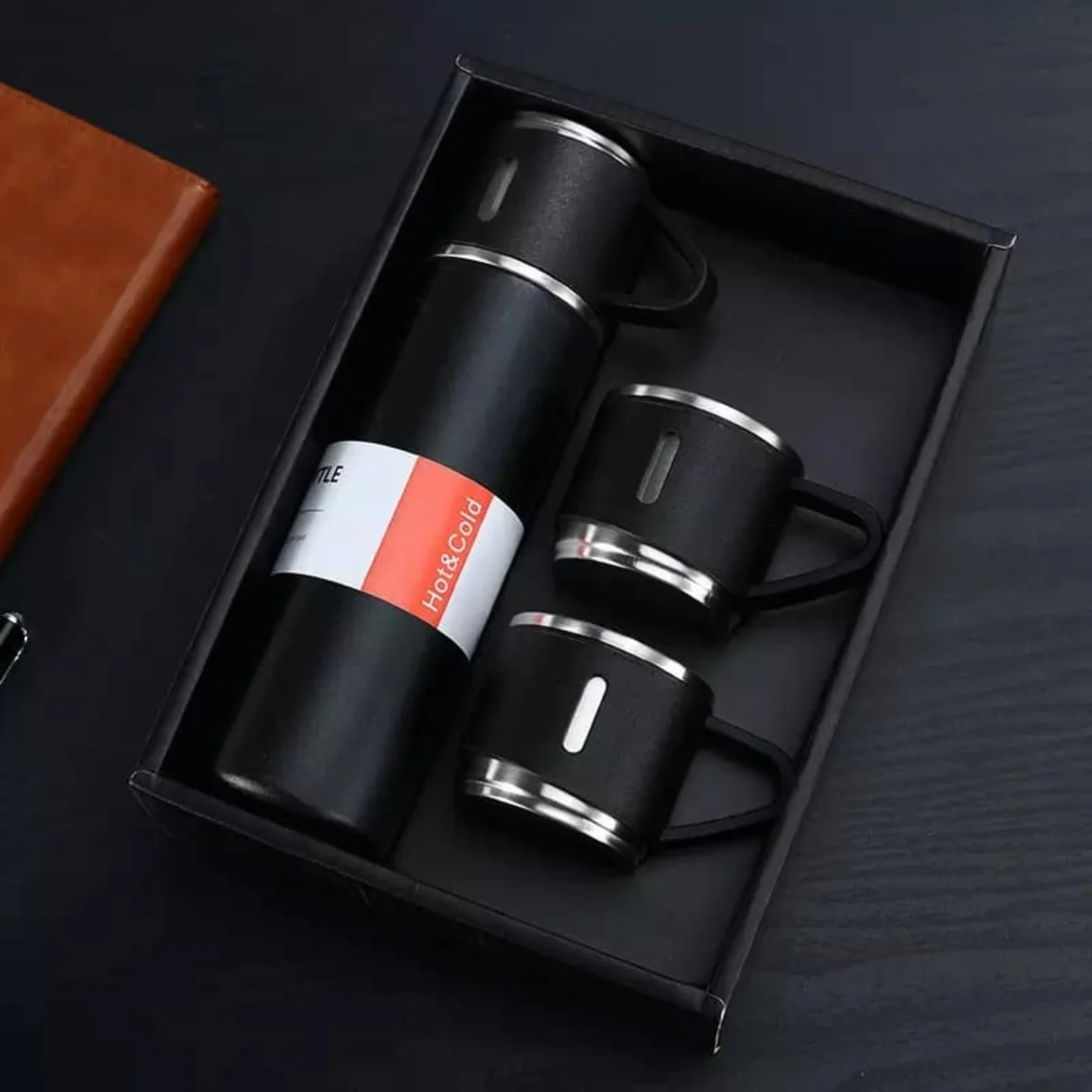 3 Cup 500ML Double-Layer Stainless Steel Vacuum Flask Set | Hot & Cold | Travel Thermos - Image 9