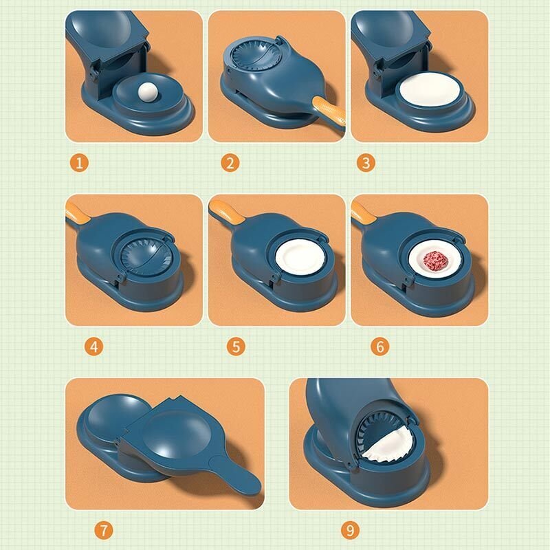 2-in-1 Dumpling & Samosa Maker | Mini Manual Tortilla & Dough Press | Random Colors - Image 9