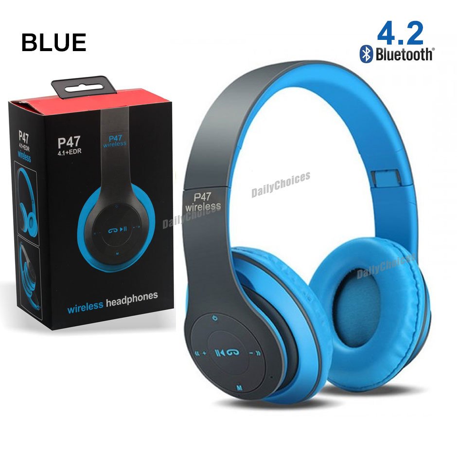 P47 Wireless Headphones | Bluetooth Foldable Headset | Stereo Sound | FM Radio & TF Card Support | Built-in Microphone - Image 4