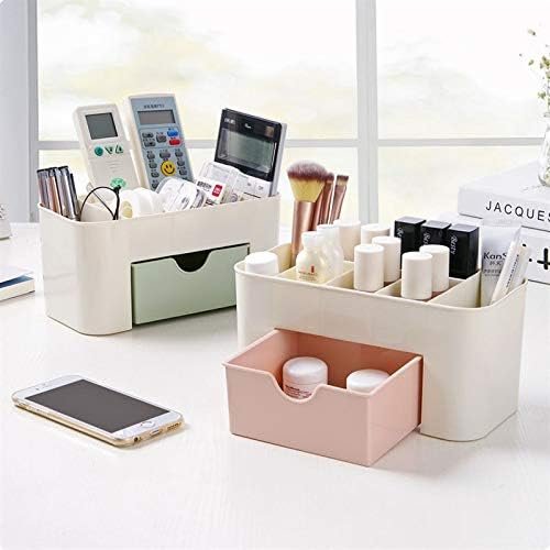 Plastic Makeup Organizer with Drawer | Desktop Cosmetics & Makeup Brush Storage Box | Office & Stationery Organizer - Image 5