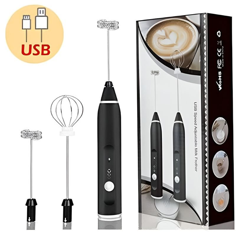 Rechargeable Electric Coffee Frother & Egg Beater | High-Speed Handheld Mixer with USB Charging - Image 2