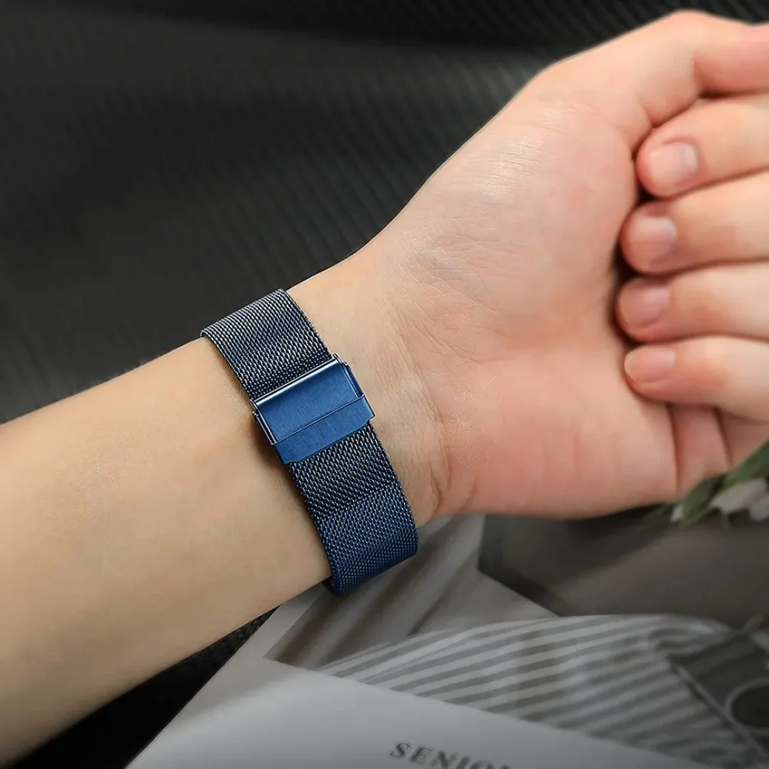 Blue | Apple Watch Milanese Magnetic Loop Strap | Stainless Steel Band | 42mm / 44mm / 45mm - Image 2