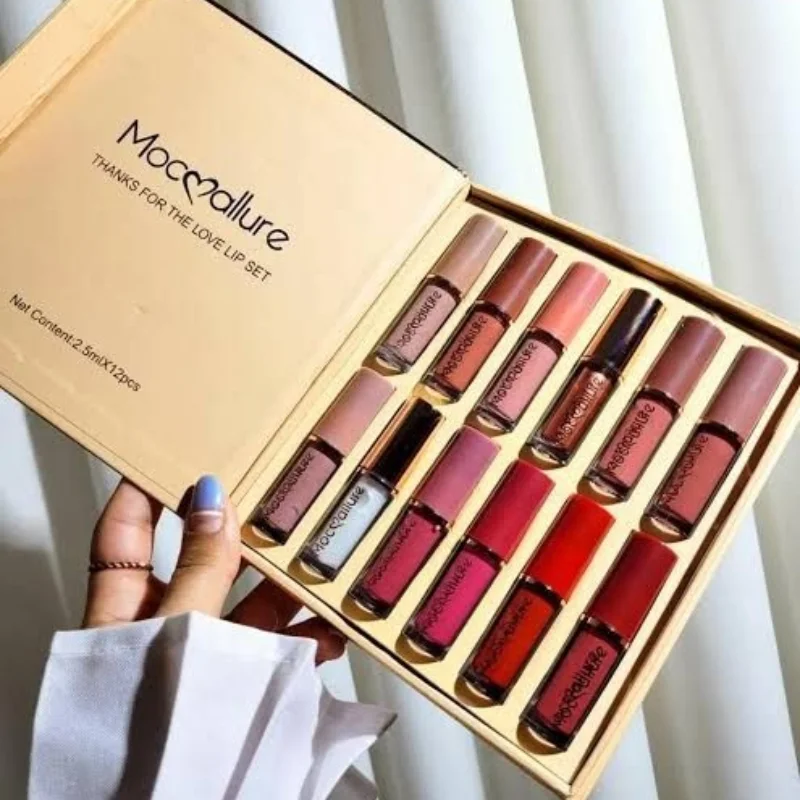 12 Pcs Mocallure Matte Liquid Lipstick Set | High-Pigment, Waterproof & Long-Lasting - Image 6