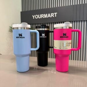 Pink Stanley 40 Oz Stainless Steel Tumbler | Leak-Proof Vacuum Insulated Travel Mug | Hot & Cold