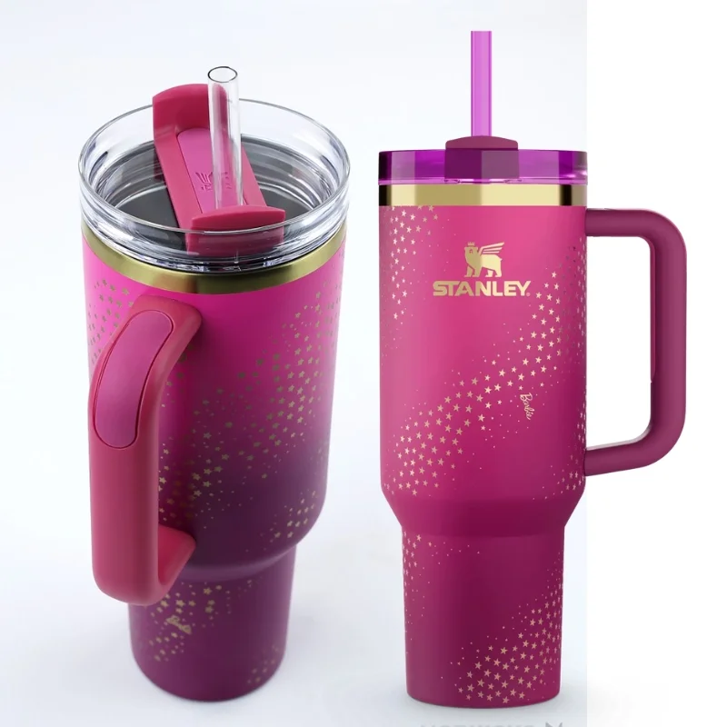Star Pink Stylish Stanley Barbie Tumbler | H2.0 Tumbler 1.18L Limited Edition Double Wall Vacuum Insulated - Image 2