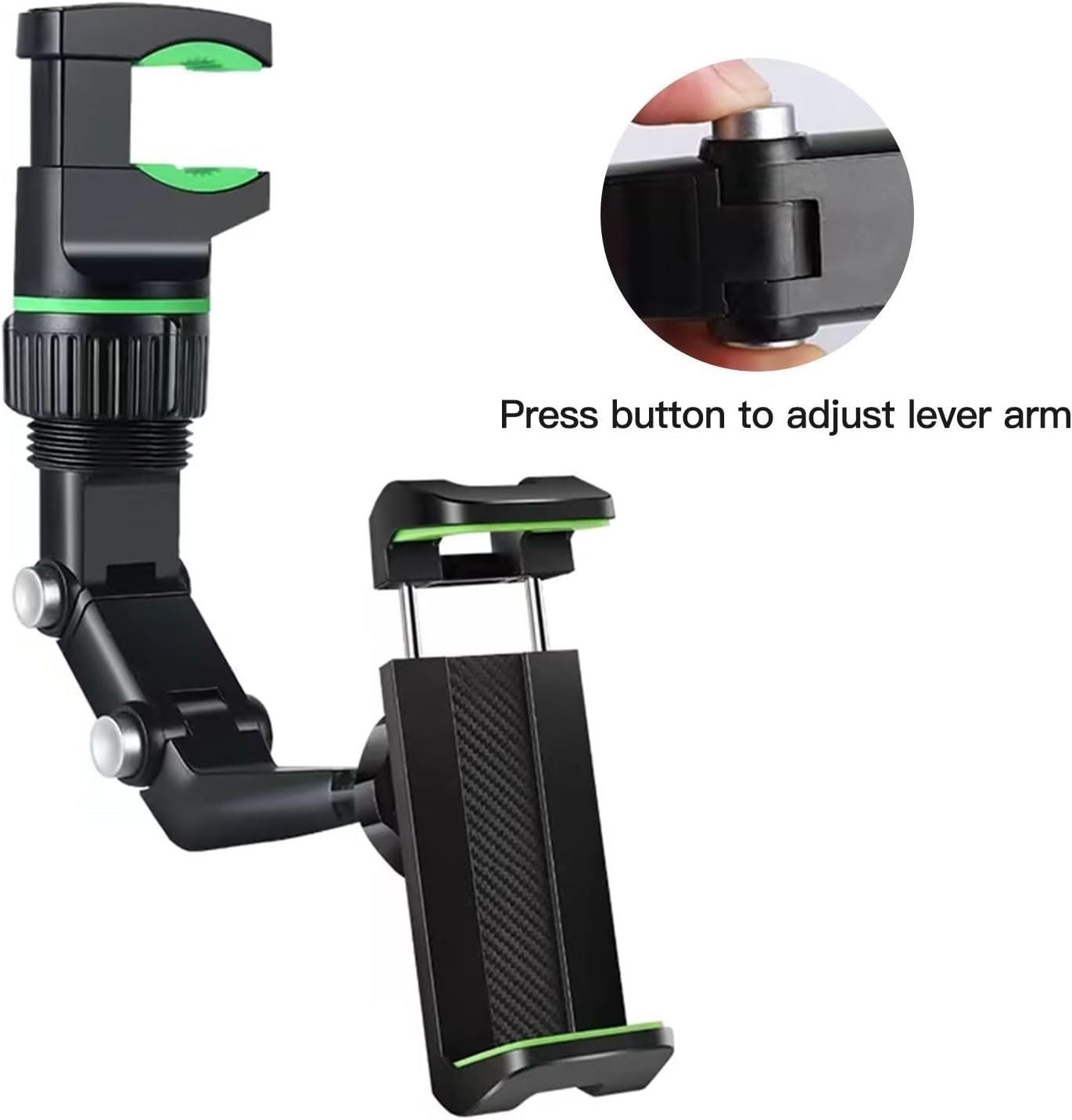 Universal Car Rearview Mirror Phone Holder | Hands-Free Adjustable Mount for Smartphones & GPS - Image 6