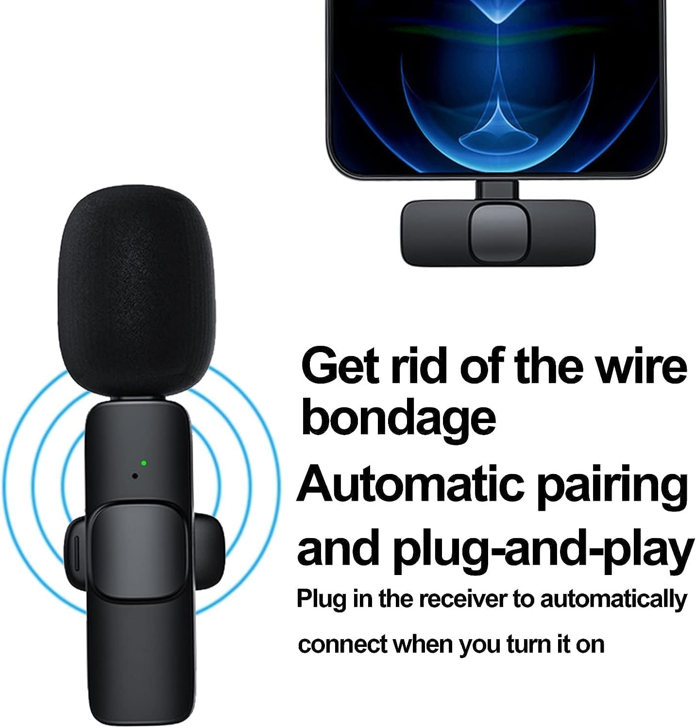 K9 Dual Wireless Lavalier Microphone | Plug & Play USB Type-C | Mic with Auto Sync & Noise Reduction - Image 6