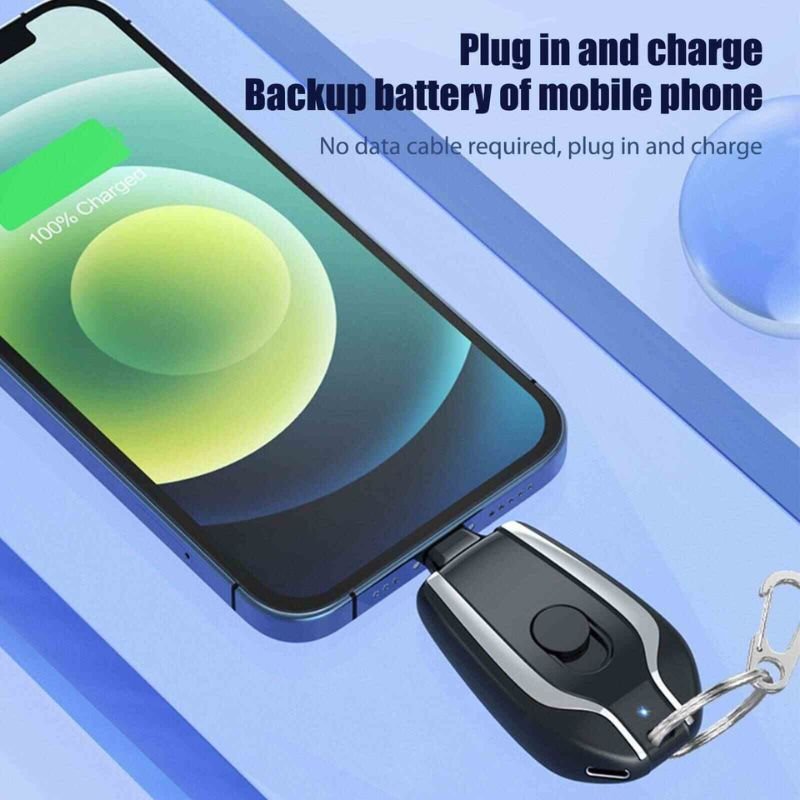 Mini Keychain Power Bank | Ultra-Compact 1500mAh | Emergency Charger for Phones & Gadgets - Image 3
