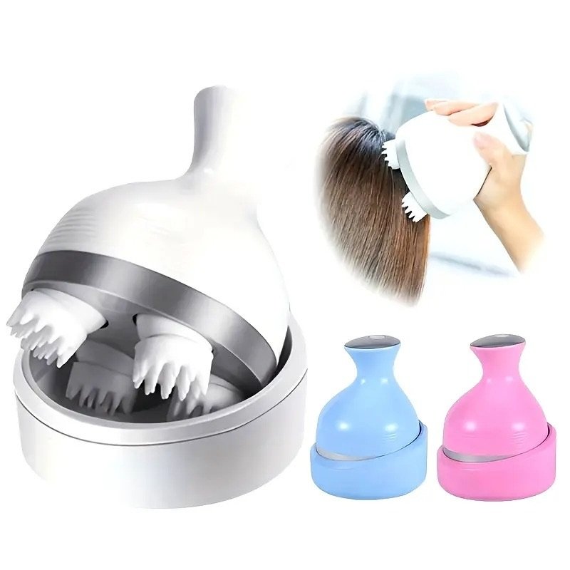 Electric Scalp Massager with 4 Clusters | Rechargeable & Full-Body Relaxation - Image 4