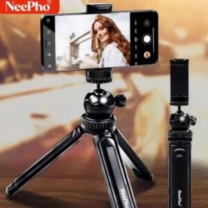 NeePho NP-999s 2-in-1 Selfie Stick & Tripod | Adjustable Height, Bluetooth Remote | Universal Smartphone & Camera Mount | Lightweight & Portable