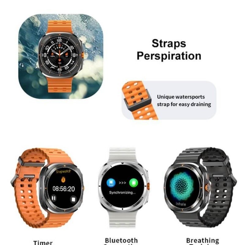 TF7 Ultra Smart Watch | Metal Body, AMOLED Display, Bluetooth Calling, Fitness & Health Tracker - Image 2