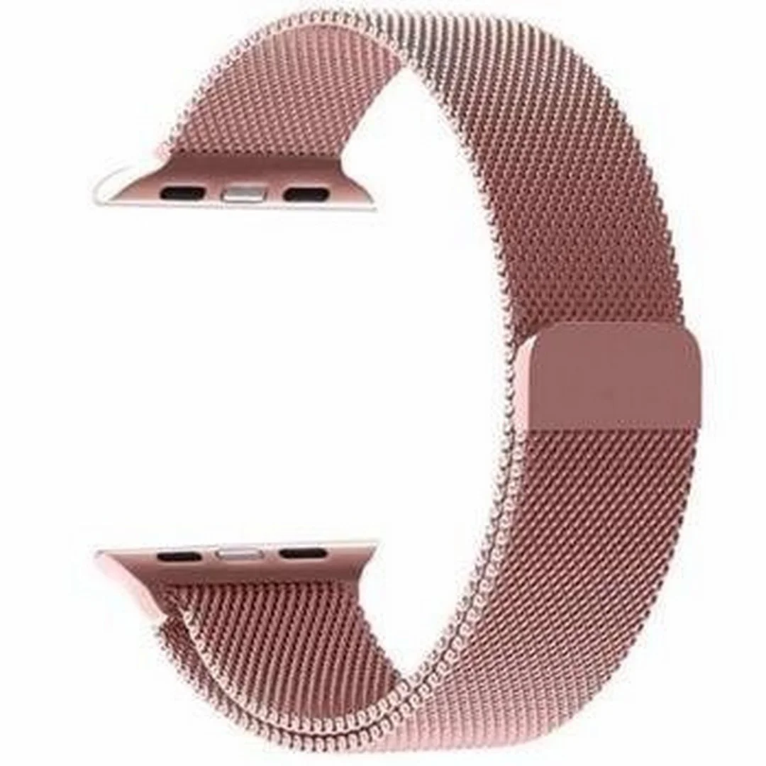 Rose Pink | Apple Watch Milanese Magnetic Loop Strap | Stainless Steel Band | 42mm / 44mm / 45mm