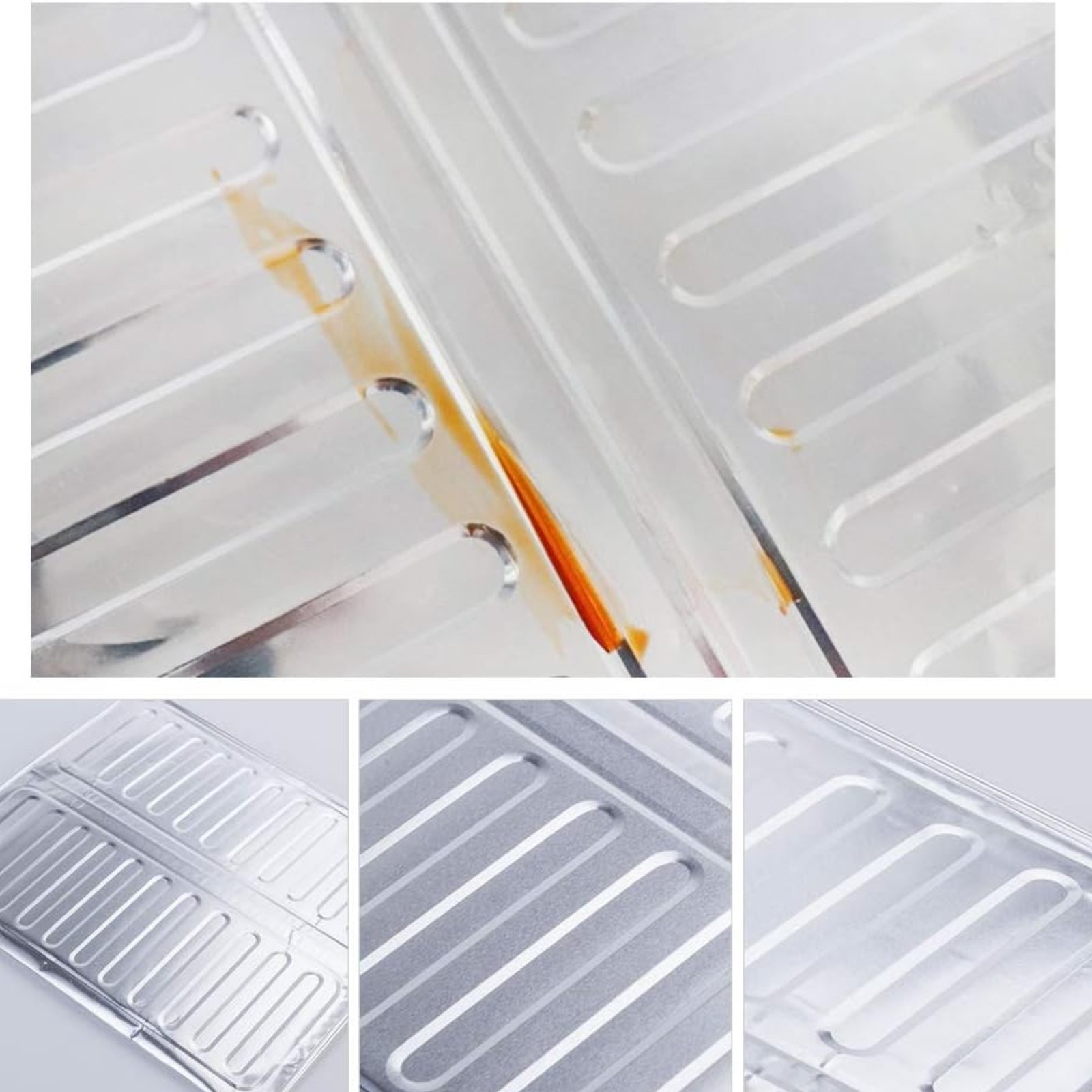3-Sided Oil Proof Aluminum Foil Splatter Guard | Foldable Heat Insulation for Kitchen Stove | Silver - Image 7
