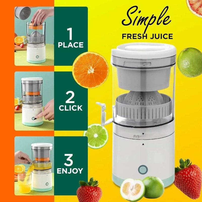 Portable Electric Citrus Juicer | USB Rechargeable Hands-Free Fruit Extractor for Fresh Juice Anywhere - Image 2