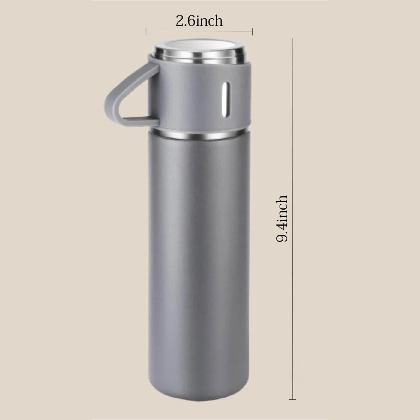 3 Cup 500ML Double-Layer Stainless Steel Vacuum Flask Set | Hot & Cold | Travel Thermos - Image 4