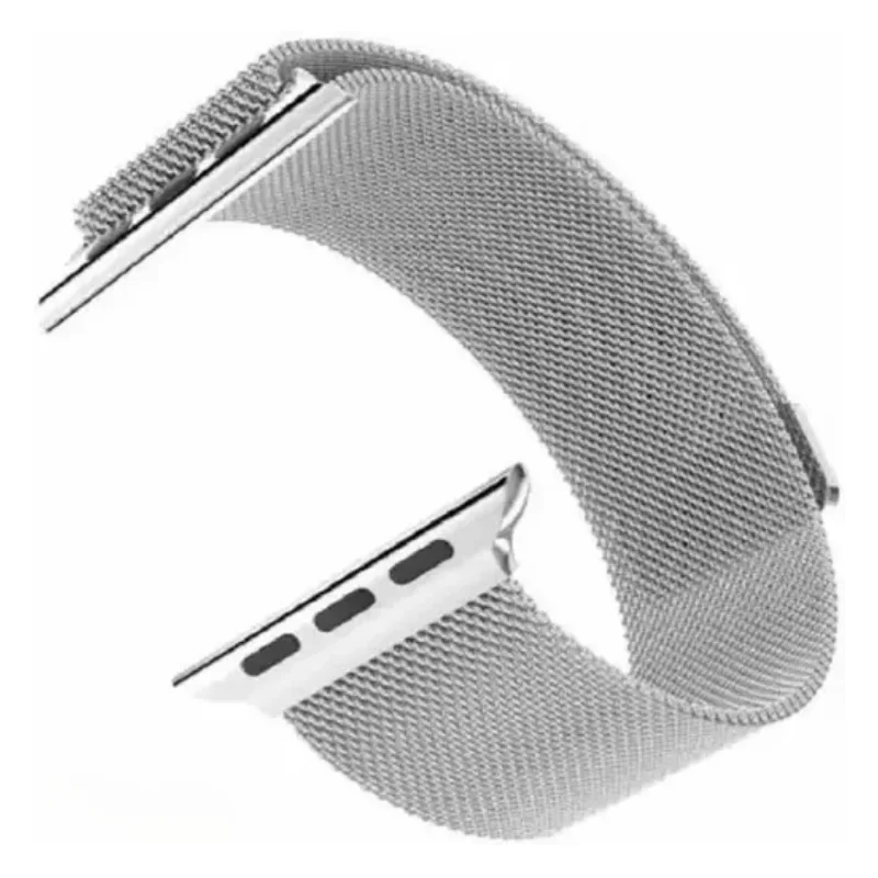 Silver | Apple Watch Milanese Magnetic Loop Strap | Stainless Steel Band | 42mm / 44mm / 45mm - Image 2
