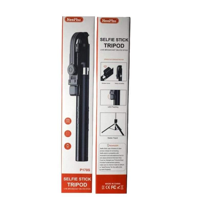 NeePho P170S Selfie Stick Tripod | Extendable , Bluetooth Remote, Universal Smartphone Mount | Durable Metal Build & Lightweight Design - Image 6