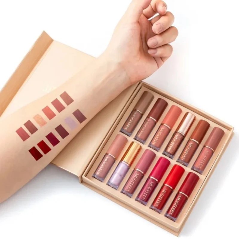 12 Pcs Mocallure Matte Liquid Lipstick Set | High-Pigment, Waterproof & Long-Lasting - Image 2