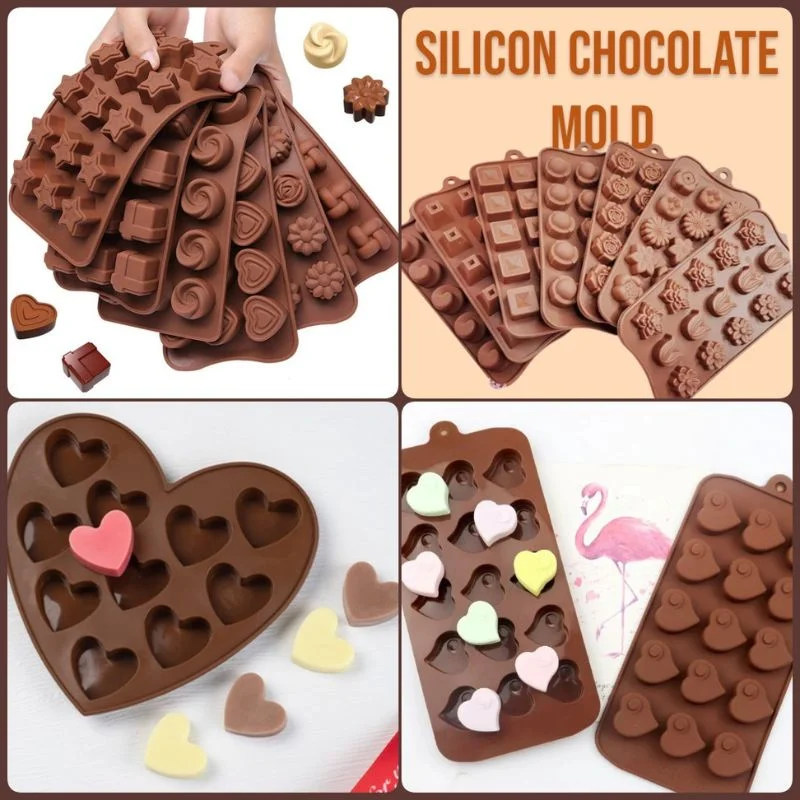 Silicone Chocolate Molds Shapes | Non-Stick Candy & Cake Making Mold for Kids & Adults | Random Shapes - Image 4
