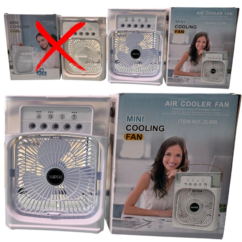 10-Inch Large Portable Air Conditioner Fan | USB Electric Fan with LED Night Light, Mist & Humidifier Function | Random Color - Image 7