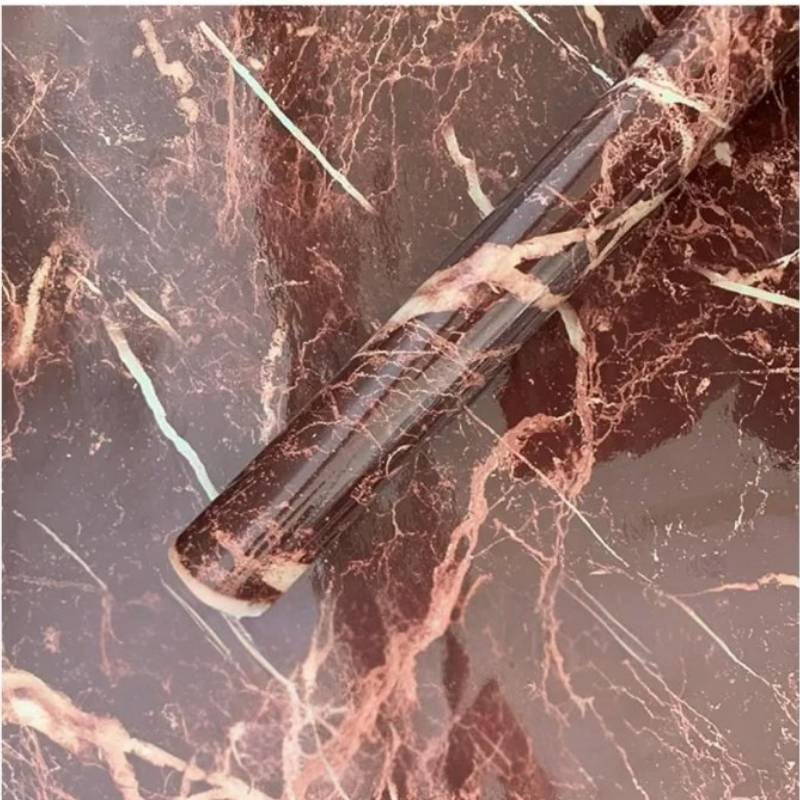 Autumn Brown | Marble Sheet Sticker 60x200cm | Waterproof Self-Adhesive PVC Wallpaper for Furniture Walls - Image 4