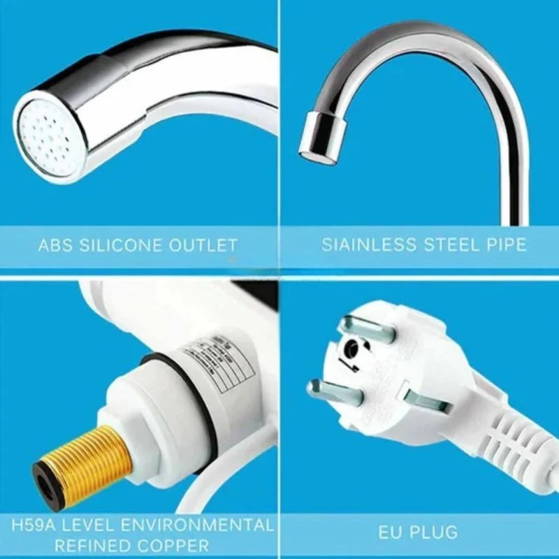 Electric Instant Heating Faucet | Digital Temperature Display | Plastic handle | Kitchen & Bathroom Hot Water Tap - Image 6