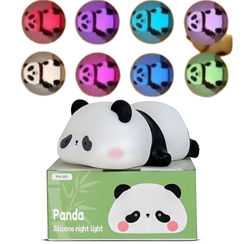 Cute Panda Soft Silicone LED Animal Bedside Lamp | Tap Control & USB Rechargeable | Panda Night Light for Kids - Image 5