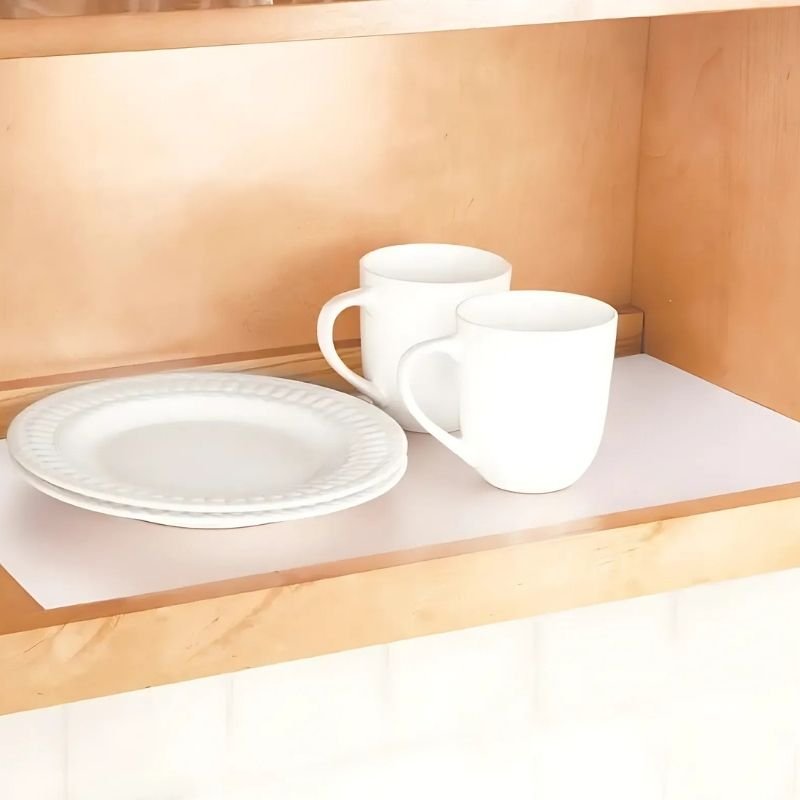 Anti-Slip Fridge & Shelf Mat | Waterproof Washable Liner for Kitchen Drawers Cabinets | White - Image 2